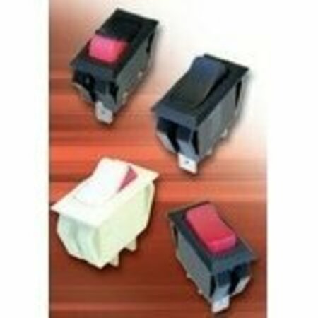 ZF ELECTRONICS Rocker Switches Sp On-Off 20A 125Vac 2-Color Red Mold Ac CRE22F4FBBNE